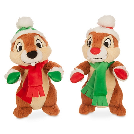 Disney Plush - Chip 'n Dale Holiday Plush Set - 8" 3 Disney Plush - Chip 'n Dale Holiday Plush Set - 8"