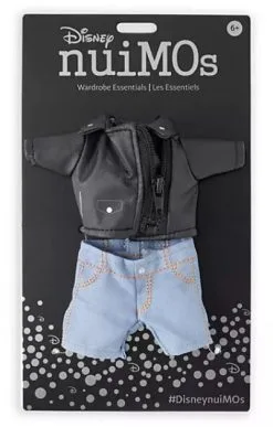 Disney NuiMOs Outfit - Black Faux Leather Jacket And Denim Pants